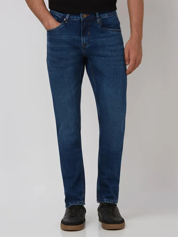 MUFTI  stunning blue washed slim fit jeans