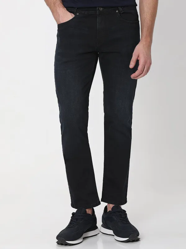 Mufti washed black slim jeans