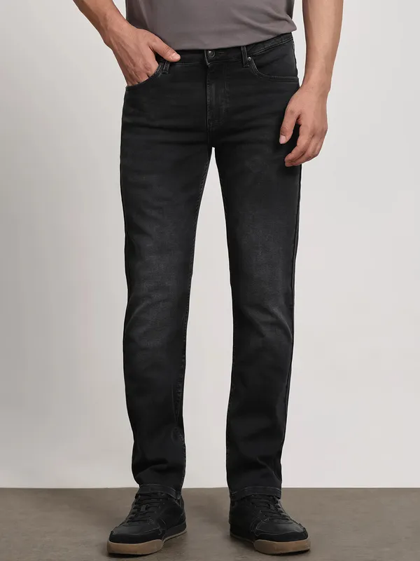 MUFTI washed black superslim jeans