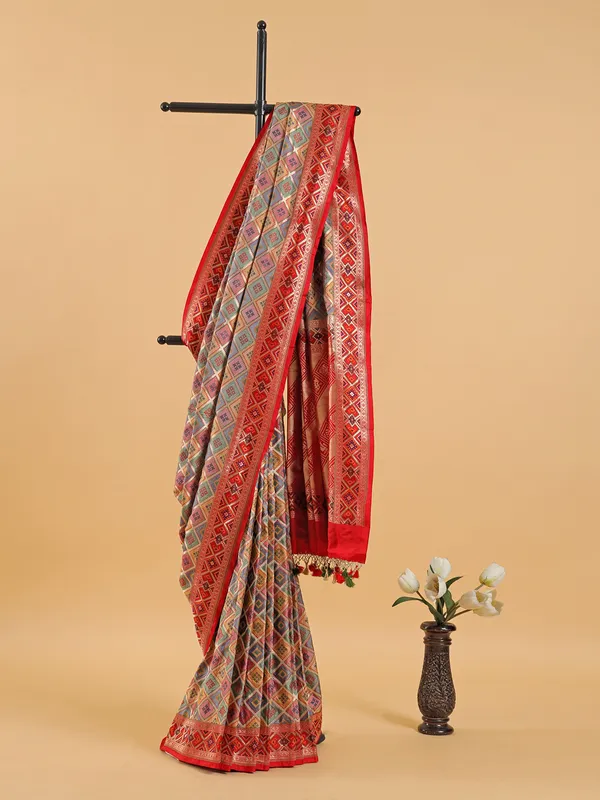 Multi color banarasi silk saree