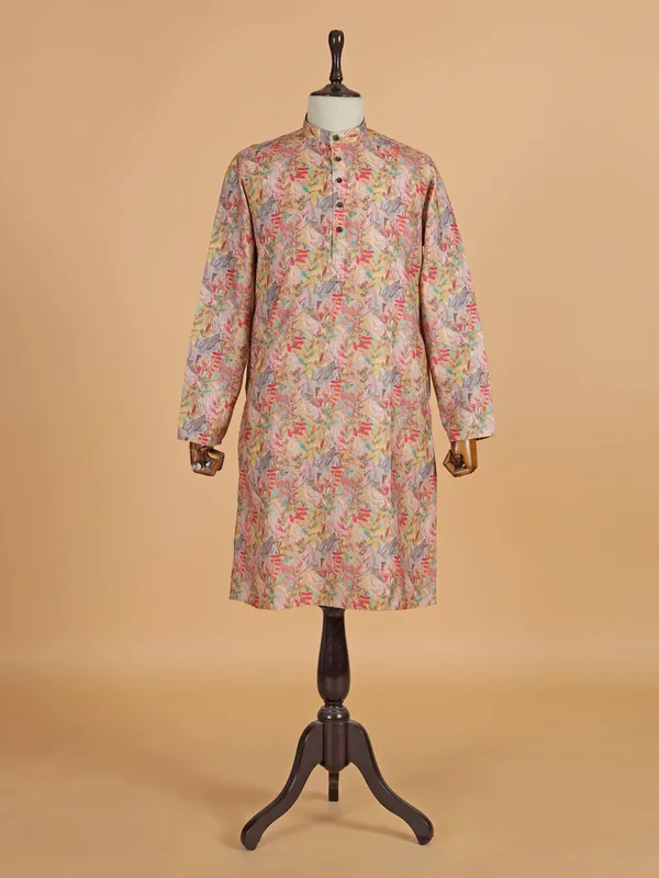 Multi color kurta suit with printed