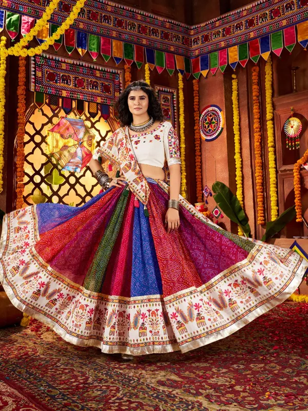 Multicolor georgette lehenga choli for navratri