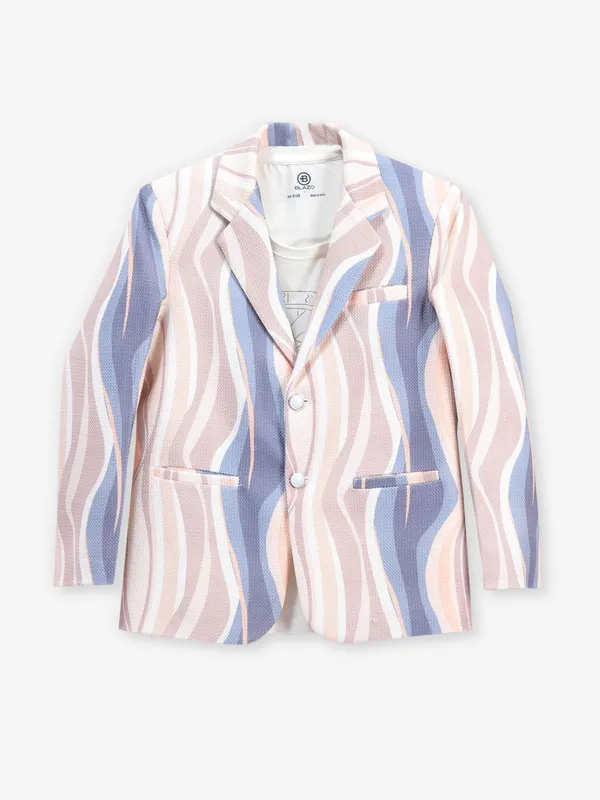 Multicolour party blazer in terry rayon