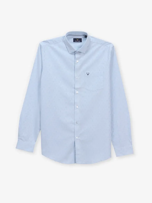 ALLEN SOLLY new sky blue checks slim fit casual shirt