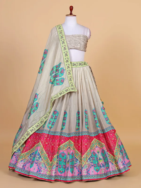Grey Lehenga Choli