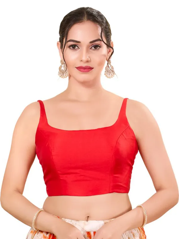 Newest red silk ready made blouse
