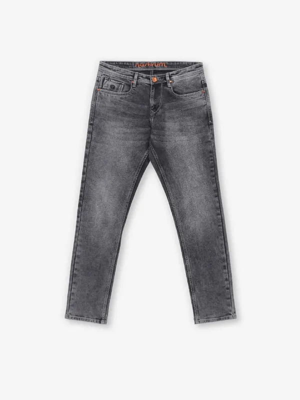 NOSTRUM washed black denim slim fit jeans
