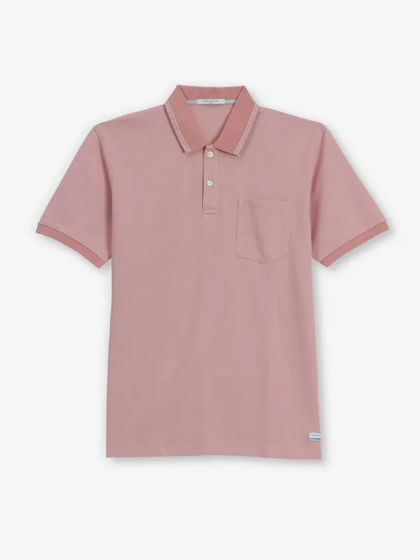 OCTAVE pink plain cotton t-shirt