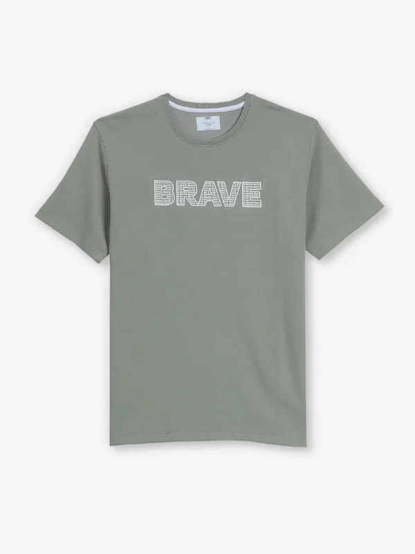 OCTAVE pista green cotton t-shirt