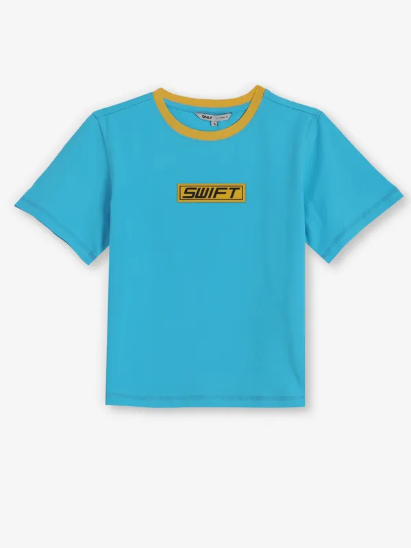 ONLY aqua cotton t-shirt for women