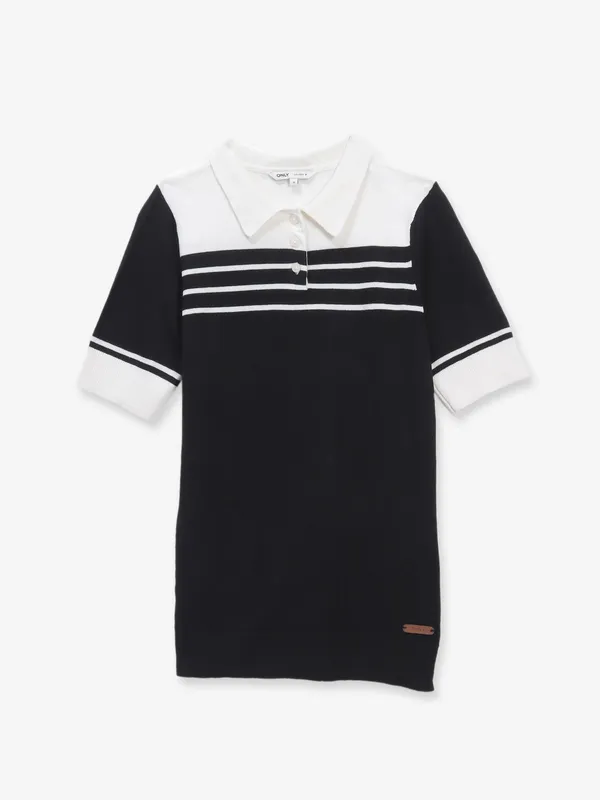 ONLY black printed knitted top