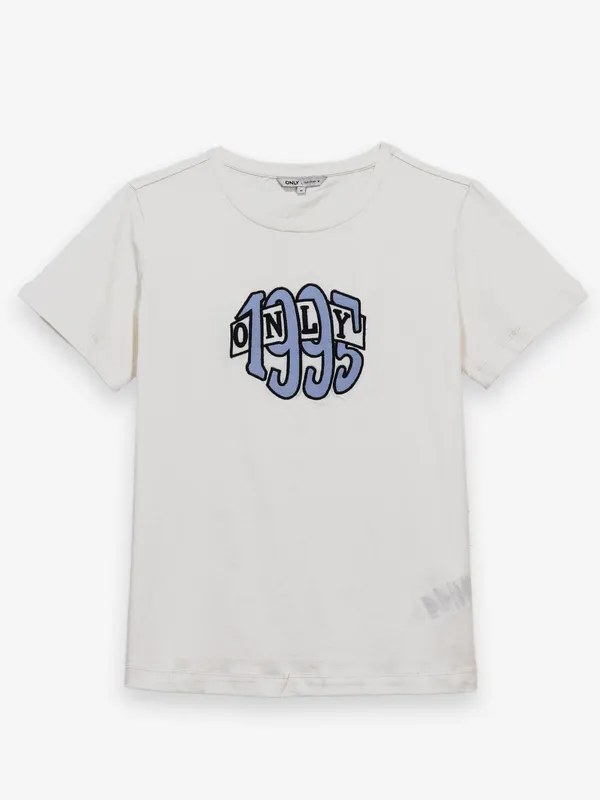 ONLY off-white brand name cotton t-shirt