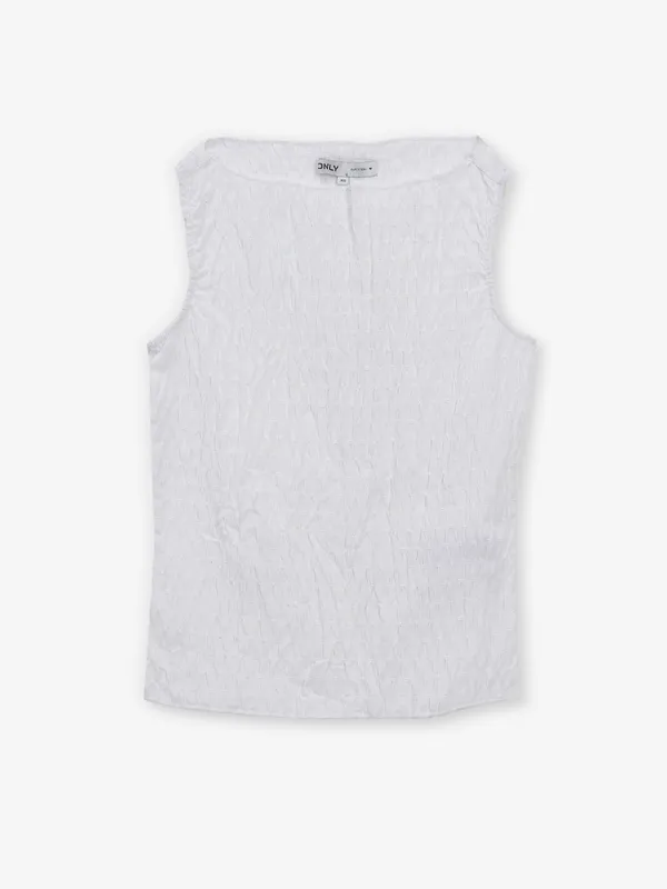 ONLY off-white cotton texture top