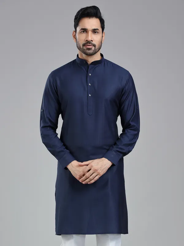 Oxford navy festival kurta for men