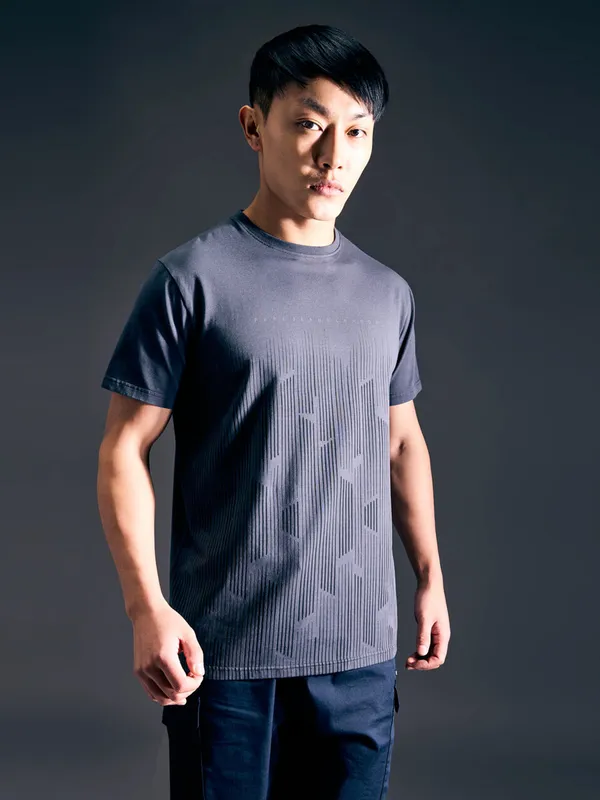PEPE cotton dark grey t-shirt for men