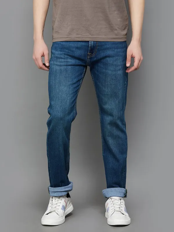 PEPE dark blue washed slim fit denim jeans