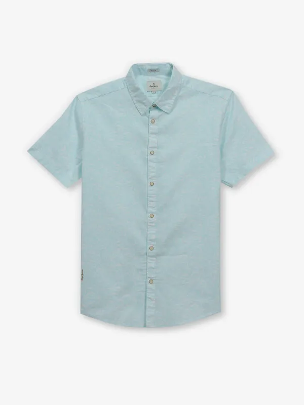 PEPE JEANS aqua printed cotton shirt
