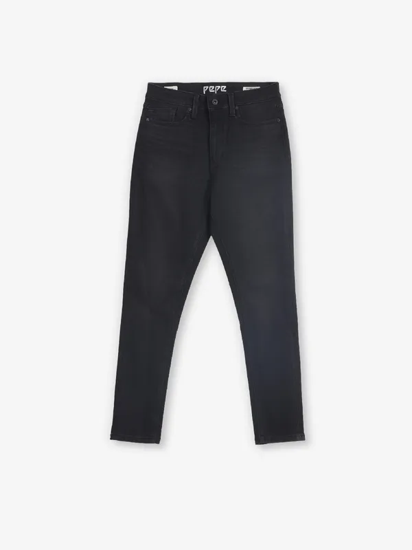 PEPE JEANS black denim washed jeans