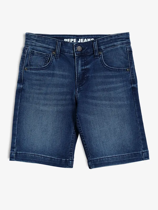 PEPE JEANS dark blue washed shorts