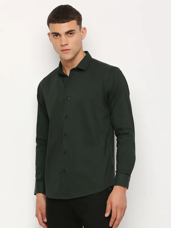 PEPE JEANS green cotton shirt