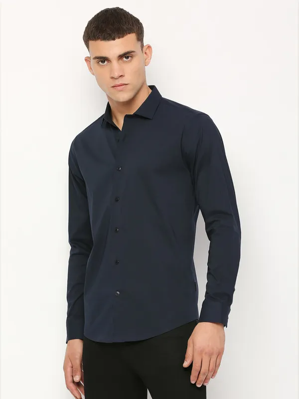 PEPE JEANS navy full sleeve shirt