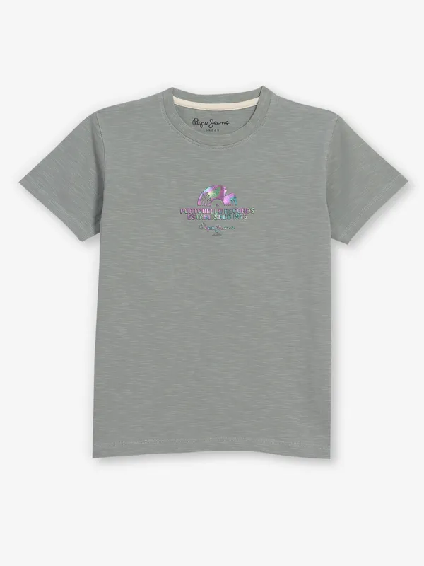 PEPE JEANS olive cotton t-shirt for boys