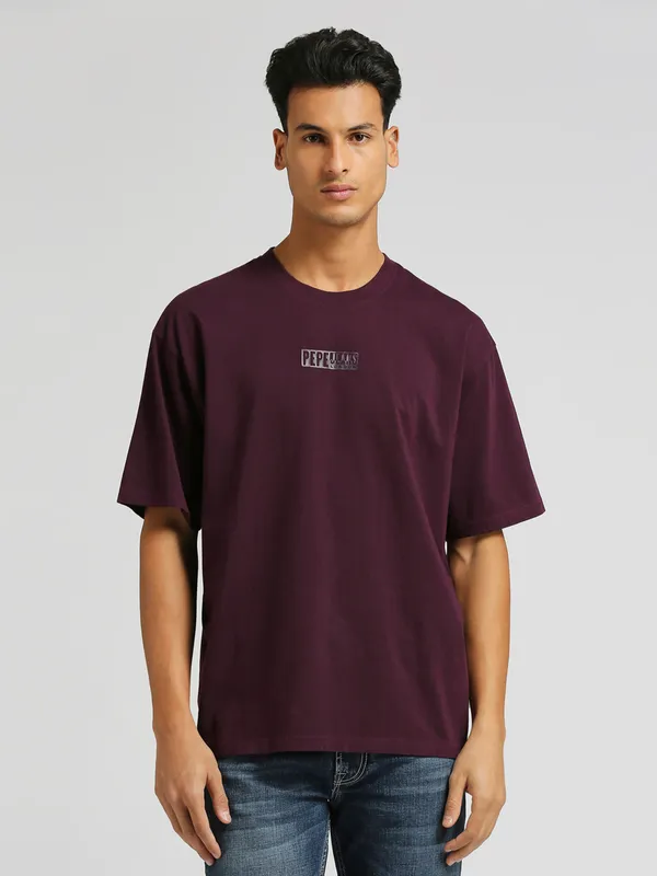 PEPE JEANS purple half sleeve t-shirt