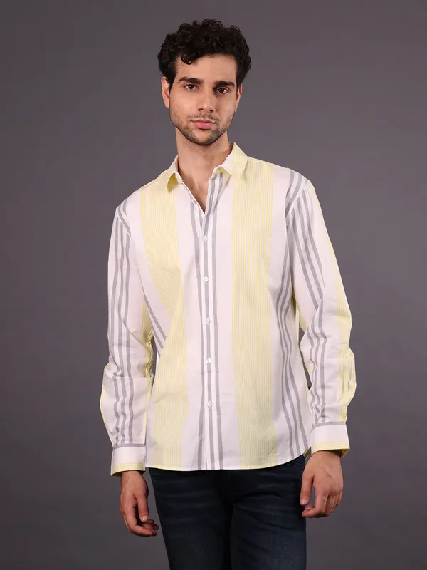 PEPE JEANS yellow stripe shirt