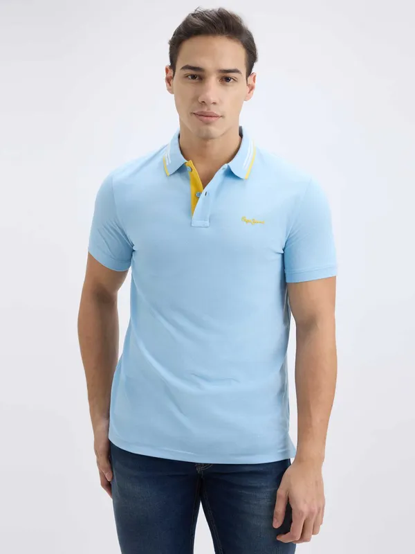 PEPE light blue cotton t-shirt for men