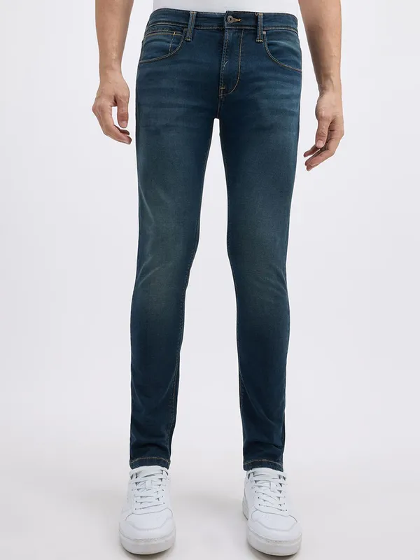 PEPE olivier blue washed denim jeans for men