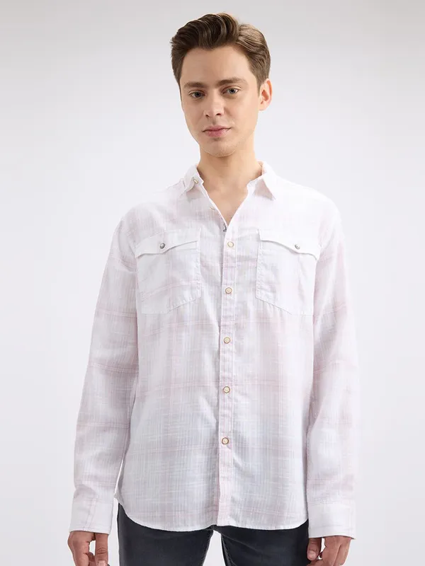 PEPE pink checks cotton shirt