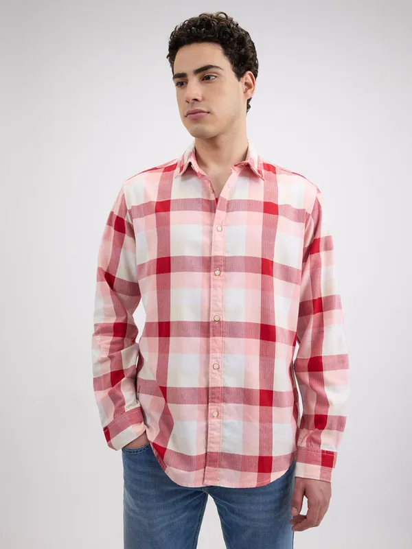 PEPE red checks cotton shirt
