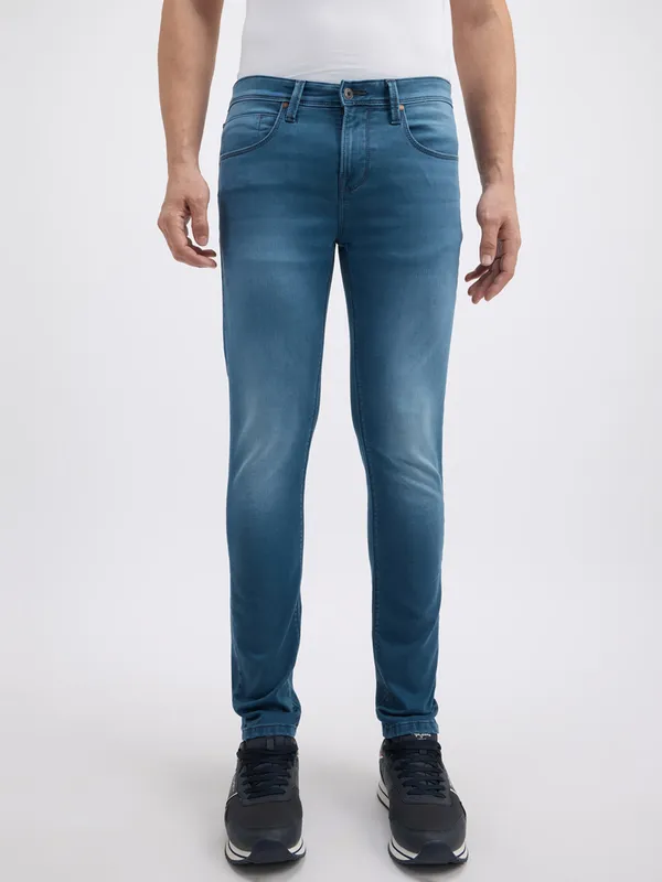 PEPE washed tint light blue denim jeans for mens