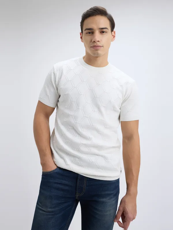 PEPE white slim fit cotton t-shirt for men