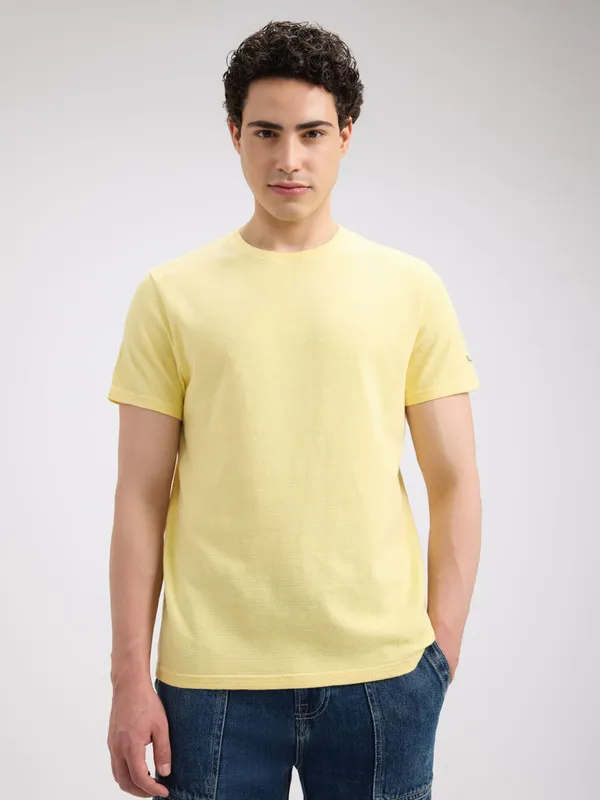 PEPE yellow round neck t-shirt