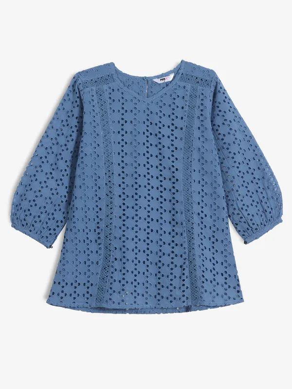 PINK NINE blue cotton top