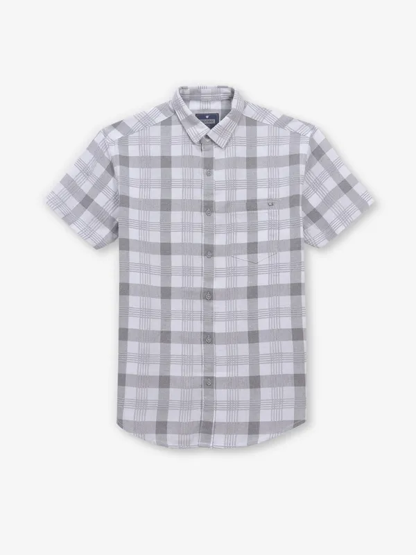 PIONEER grey checks cotton casual shirt
