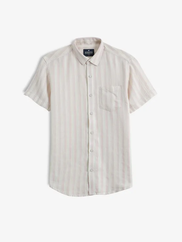 PIONEER light pink stripe cotton shirt