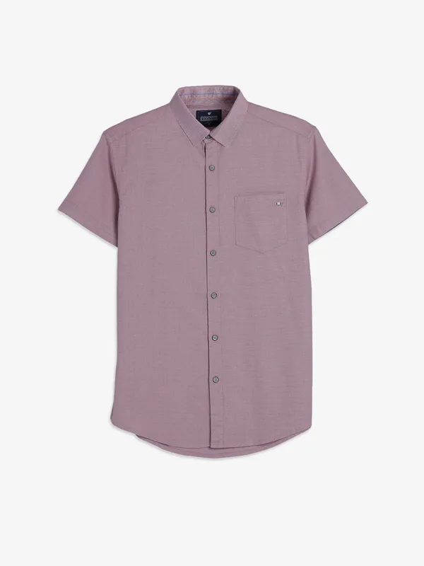 PIONEER pink texture cotton shirt