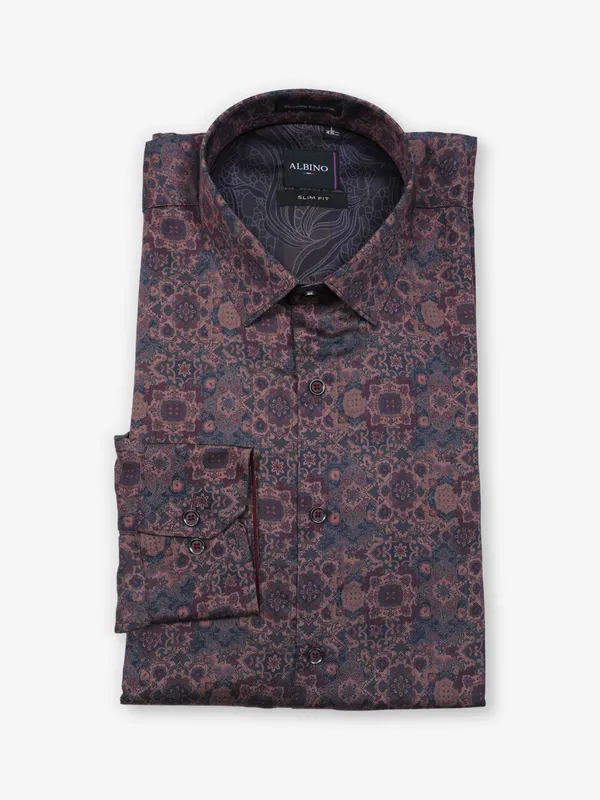 Printed multicolor cotton party shirt for men