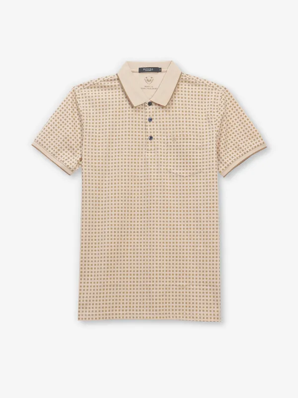 PSOULZ beige printed cotton t-shirt