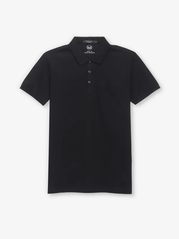PSOULZ black slim fit cotton t-shirt