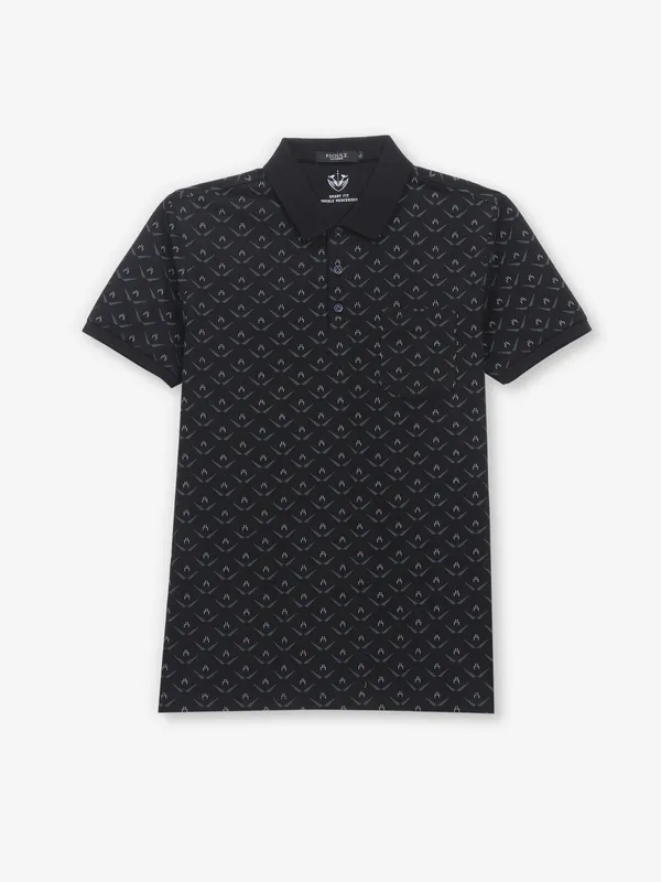 PSOULZ cotton black printed t-shirt