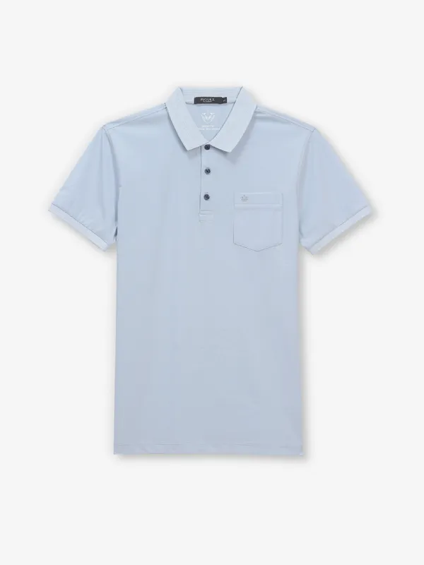 PSOULZ cotton light blue t-shirt