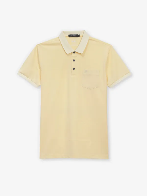 PSOULZ cotton lime yellow t-shirt