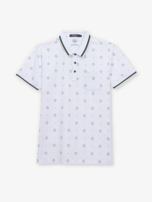 PSOULZ cotton printed white t-shirt