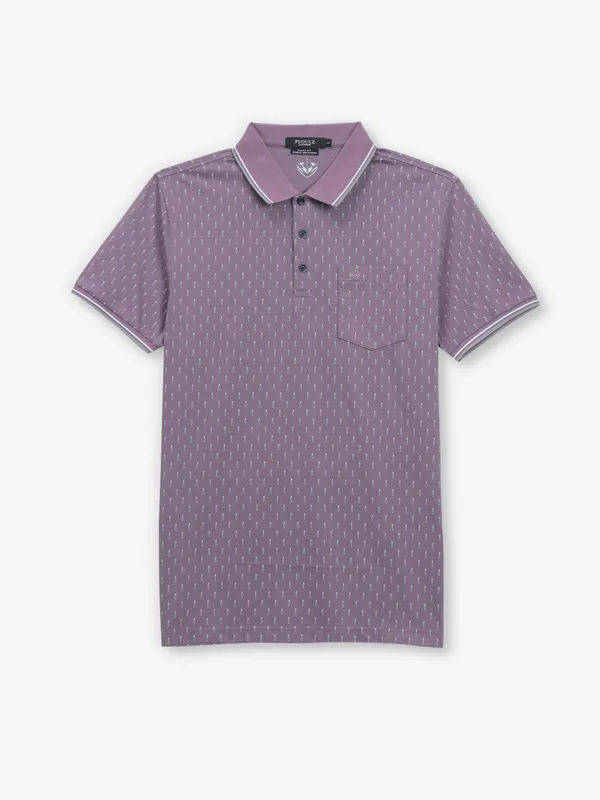 PSOULZ cotton purple cotton t-shirt