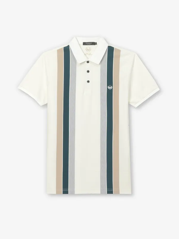 PSOULZ cotton white stripe t-shirt