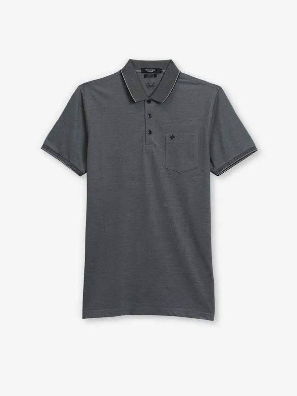 PSOULZ dark grey plain cotton t-shirt