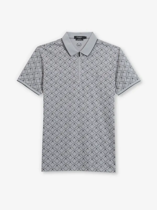 PSOULZ grey texture cotton t-shirt